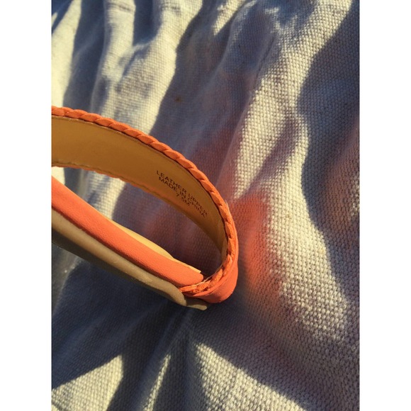 NEW Talbots 7.5 coral sandals slide business work women leather 7 1/2 coastal - Picture 6 of 9